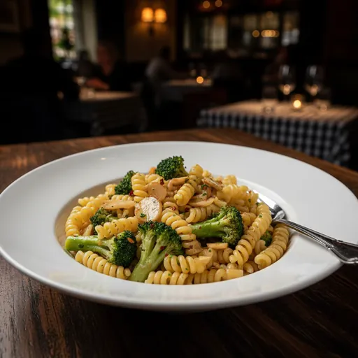 Pasta with Garlic, Oil and Broccoli