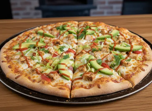 Avocado Chicken Ranch Pizza