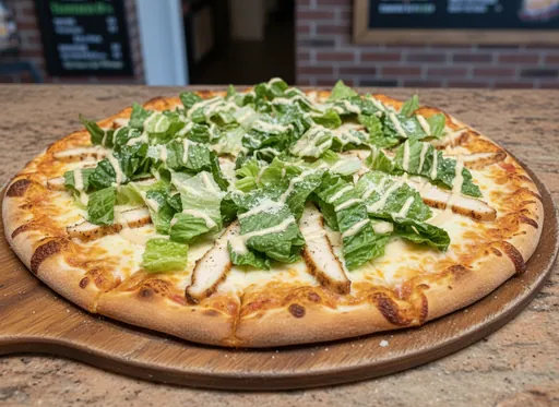 Chicken Caesar Salad Pizza