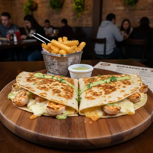 Aguacate Shrimp Ranch Quesadilla