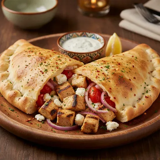 Chicken Kabob Calzone