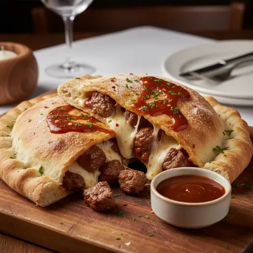 Honey Barbecue Steak Tip Calzone
