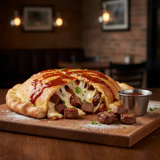 Honey Barbecue Steak Tip Calzone