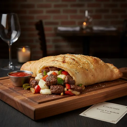 Steak Tip Kabob Calzone