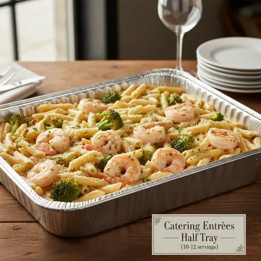 Shrimp Ziti Broccoli with Alfredo Sauce Tray