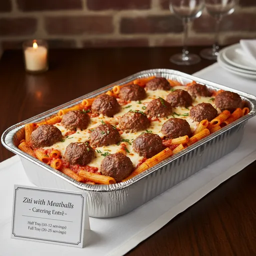 Ziti with Meatballs Tray