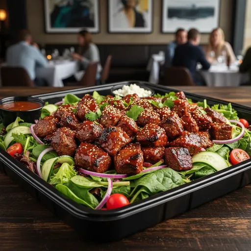 Honey Barbecue Steak Tip Salad Tray