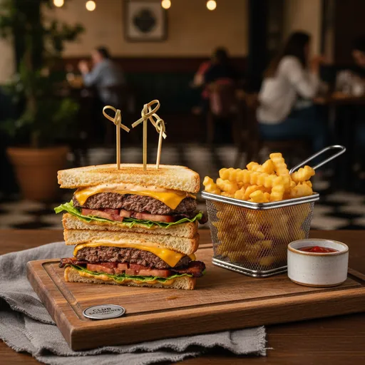 Cheeseburger Club Sandwich