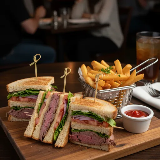 Roast Beef Club Sandwich