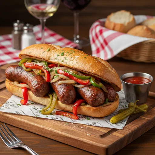 Sausage Pepper and Onion Sub
