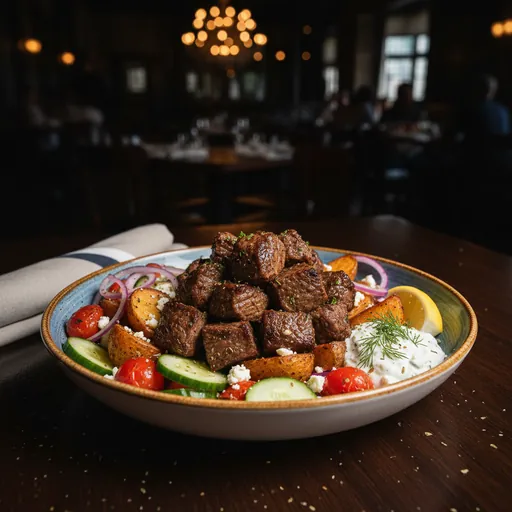 Steak Tip Greek Bowl