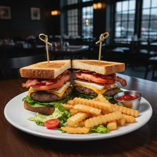 Cheeseburger Club Sandwich