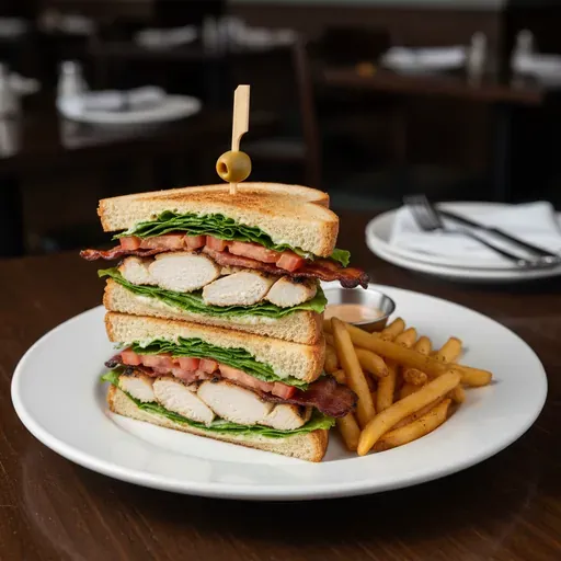 Grilled Chicken Breast Club Sandwich