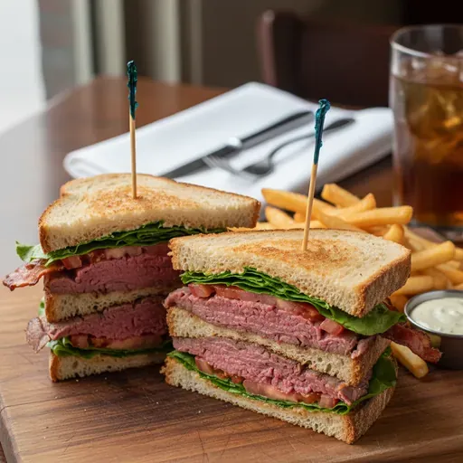 Roast Beef Club Sandwich