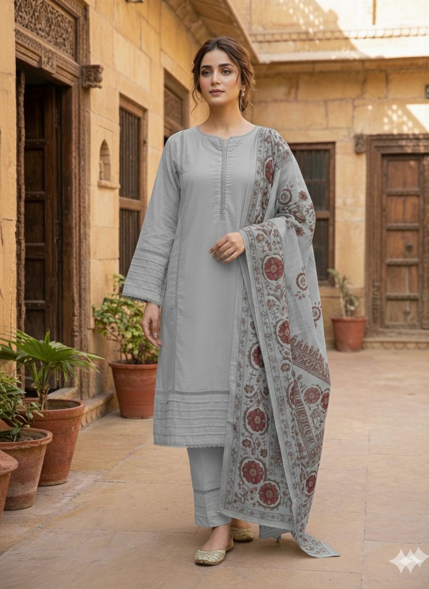 Hoor Chikankari Cotton Suit — photo 2