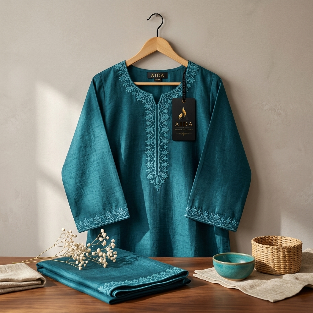 Pakistani Suit With Pure Embroidered Aari Work — photo 2