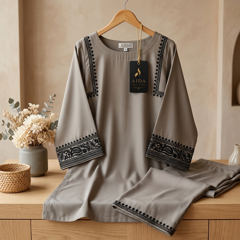 Pakistani Suit With Pure Embroidered Aari Work