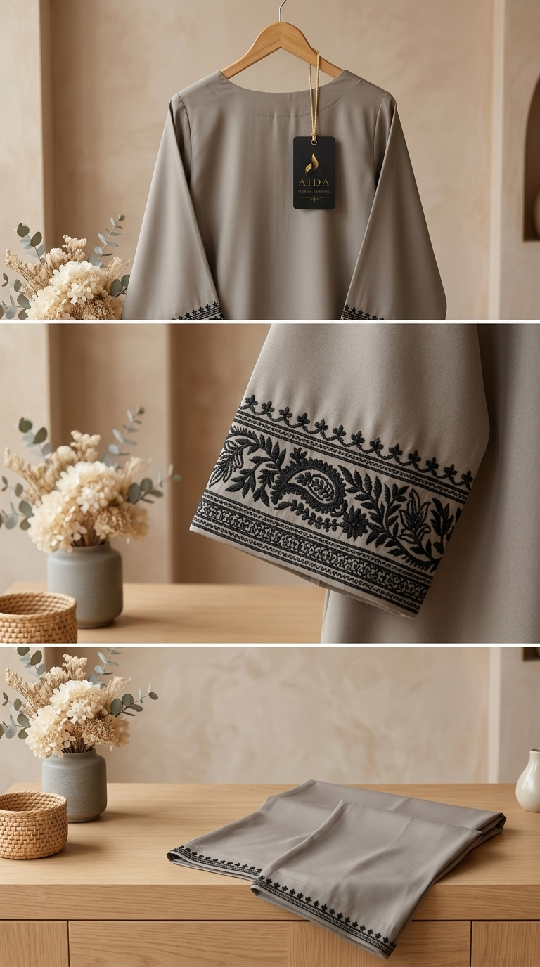 Pakistani Suit With Pure Embroidered Aari Work — photo 3
