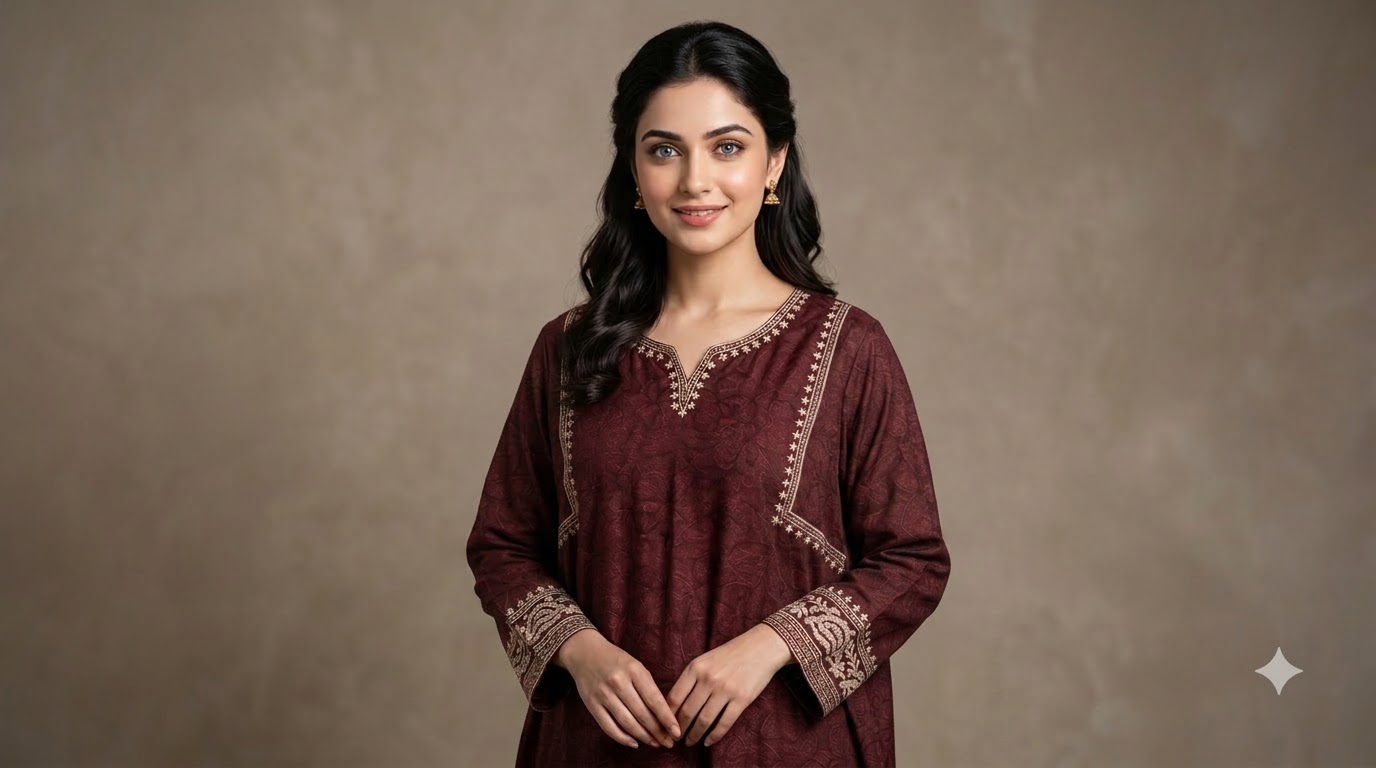 Pakistani Suit With Pure Embroidered Aari Work