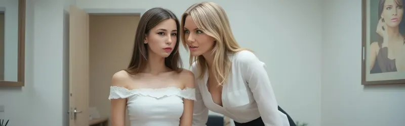 Still from Age Gap Lesbian Love: An AI-Generated Romantic Drama Exploring the Connection Between Two Women, fictional AI characters