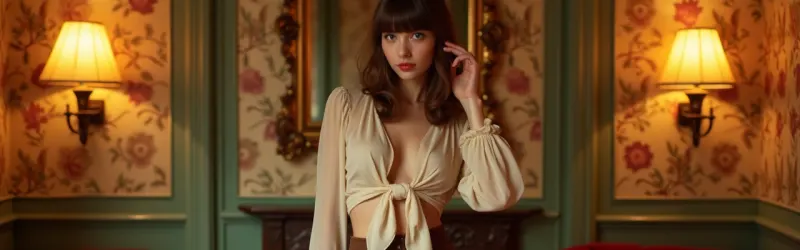 Still from Le Rêve Pourpre: A Forbidden Love Story in 1970s París, fictional AI characters
