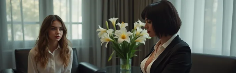 Still from The Therapist's Game, fictional AI characters