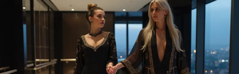 Still from Forbidden Ballet Sessions. Lesbian Teacher Seduces Young Ballerina., fictional AI characters