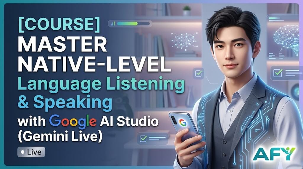 Bí Quyết Luyện Nghe Nói Ngoại Ngữ Chuẩn Bản Xứ Cực Dễ Với Google AI Studio (Gemini Live)