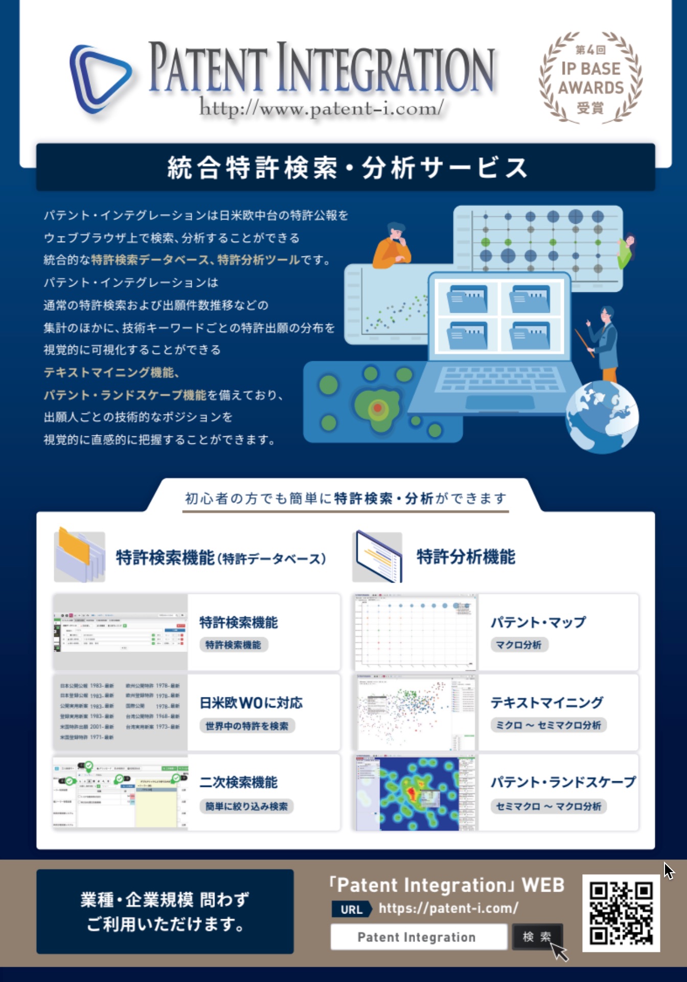 総合特許検索・分析サービス「パテント・インテグレーション」