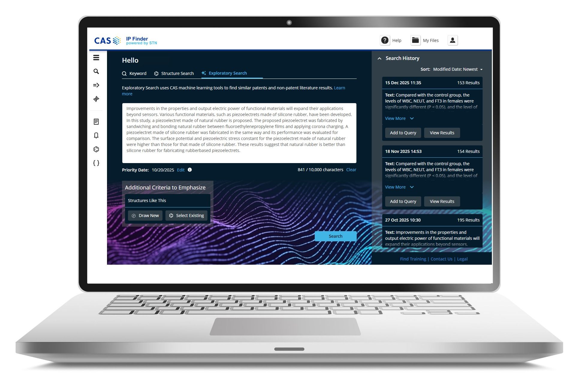 CAS IP Finder, powered by STN™