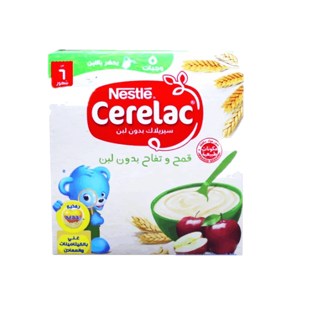 سيرلاك قمح و تفاح بدون لبن