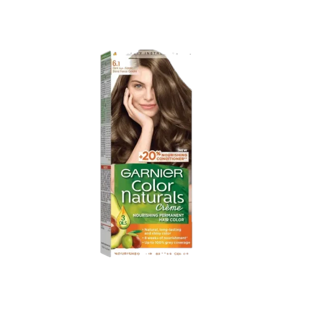 صبغه غارنيه اشقر رمادي غامق درجة 6.1