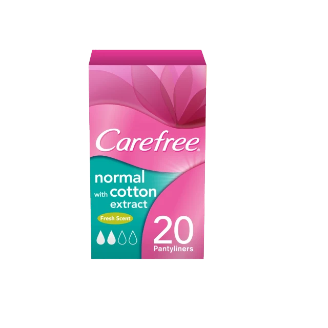 Carefree Cotton Feel Fresh Single Wrapped Pantyliners 20