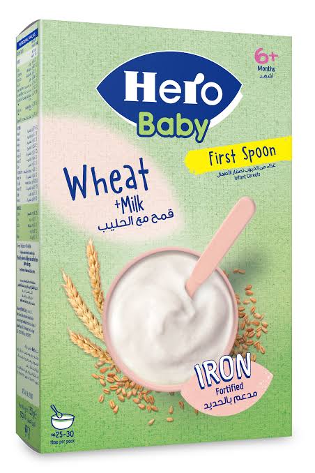 hero baby cereal wheat milk
