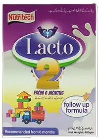 لاكتو 2 لبن من 6 شهور 400 جرام