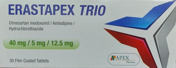 ايراستابيكس تريو 12.5/5/40مجم 30 قرص