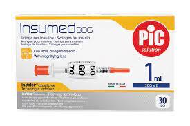 PIC انسيوميد سرنجات أنسولين -1مل-30قطعة