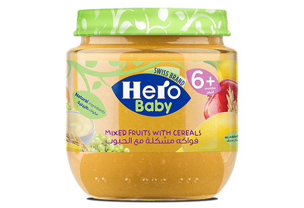 هيرو بيبي اكل اطفال فواكه مشكله مع حبوب 130 جم