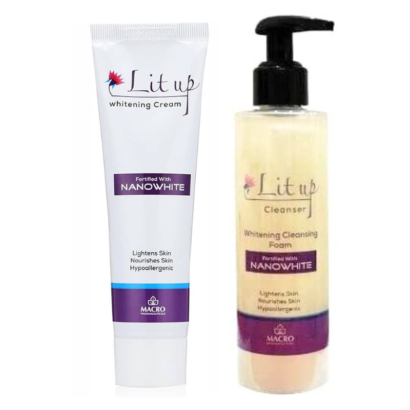 لايت اب منظف ​​رغوي + كريم تبييض 1+1