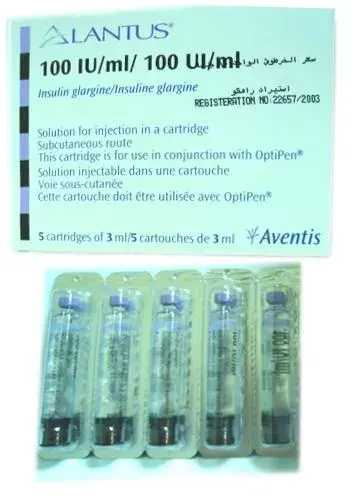 لانتوس 100وحدة دولية/مل 5 خراطيش*3مل