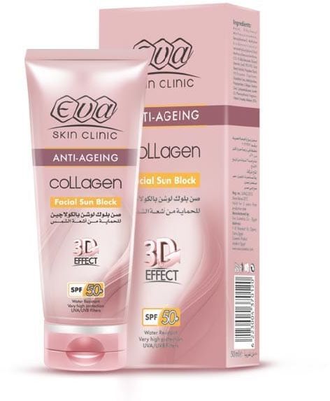 إيڤا سكين كلينك كولاچين صن بلوك للوجه ٥٠ مل