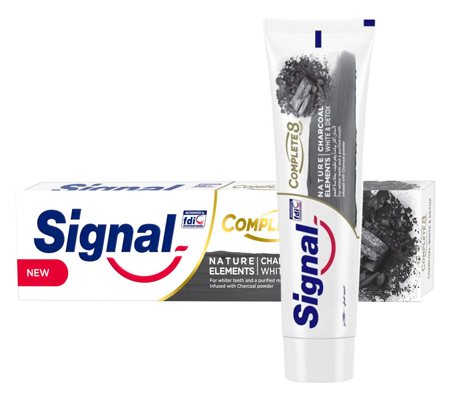 سيجنال كومبليت 8 معجون أسنان بالفحم الأبيض والديتوكس - 100 مل خصم 20٪