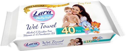 لارا مناديل مبللة - 40 منديل