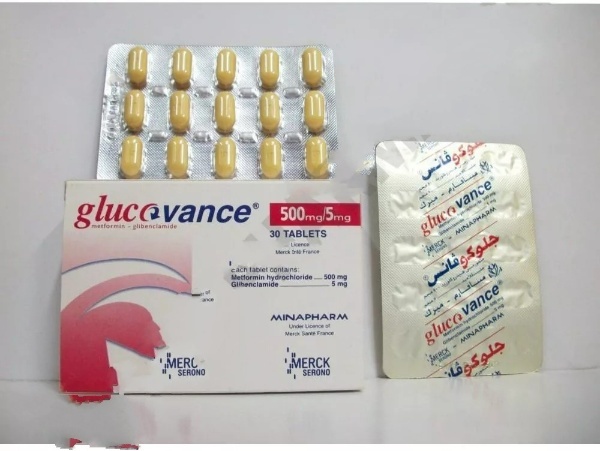 جلوكوفانس 5/500 مجم 30 قرص