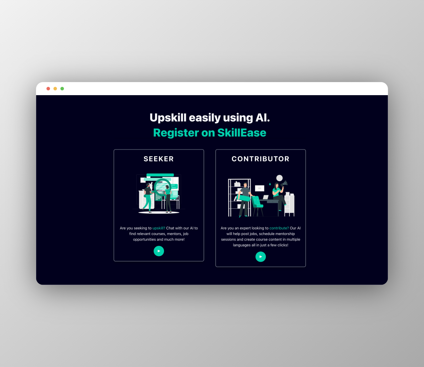 SkillEase - Easy job, course, and mentor search using AI