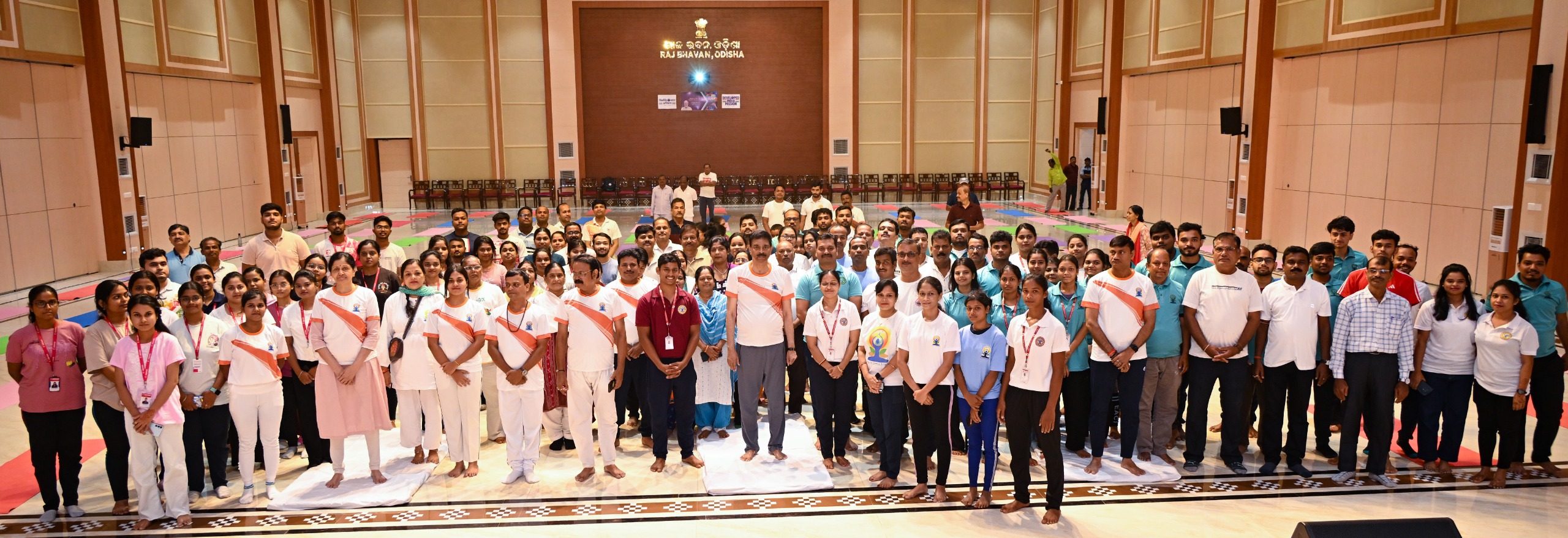 Celebrating International Yoga Day with His Excellency ,the Governor of Odisha Honourable Sri. Hari Babu Kambhampati at Raj Bhawan, Odisha.