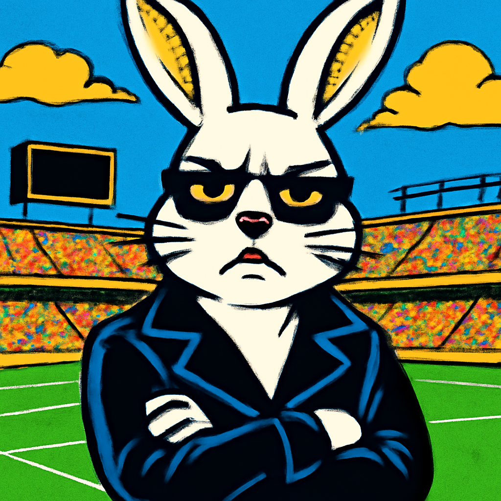 Bad Bunny in the End Zone meme template