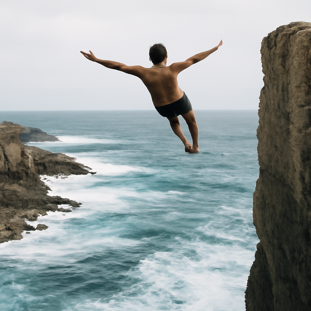 Cliff Diver's Leap meme template