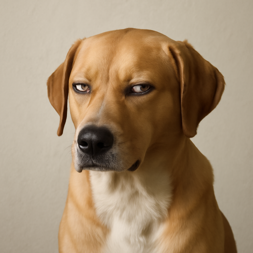 Dog's Hilarious Side Eye — Photoreal style — from Make Meme Template