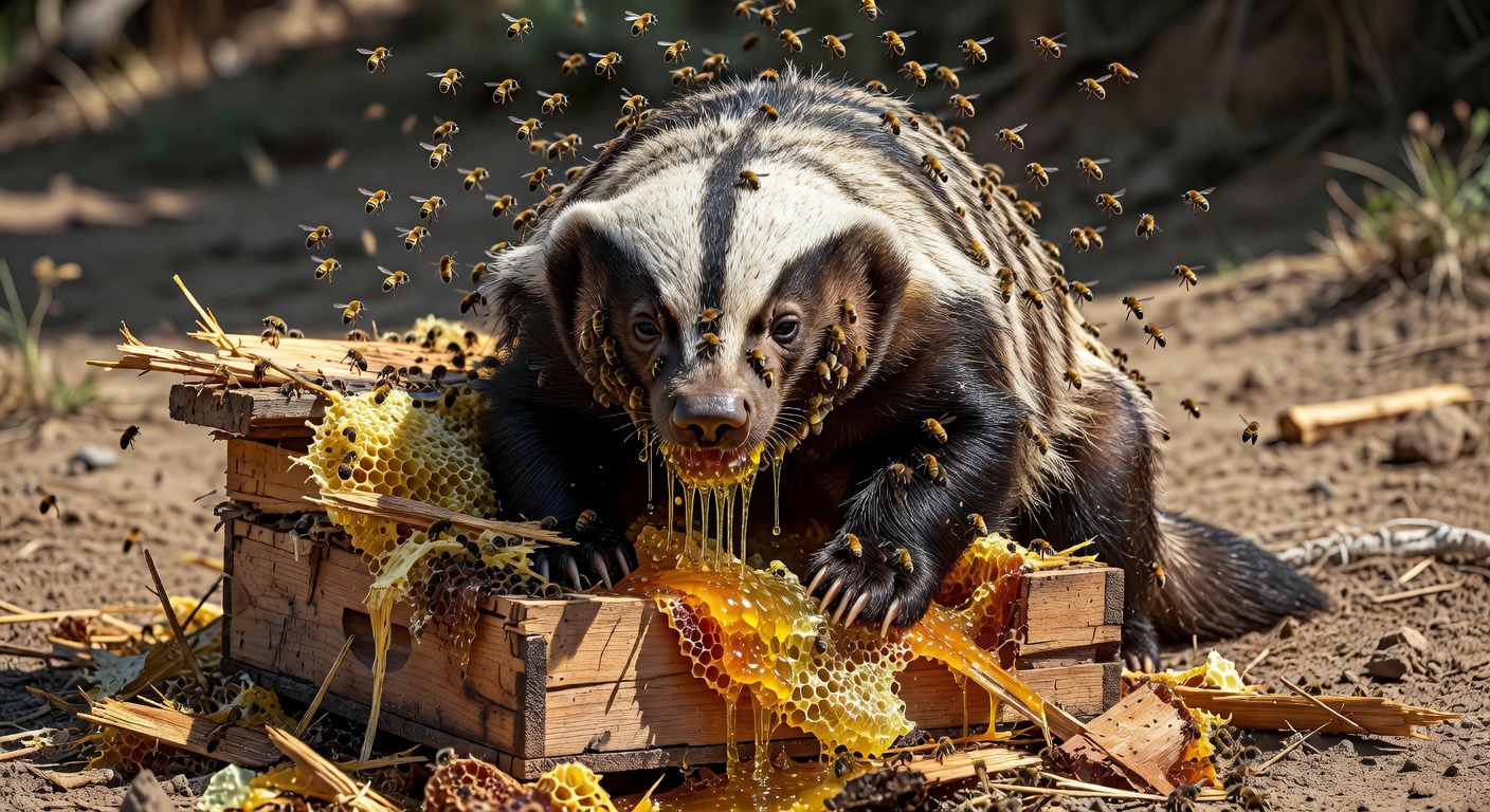 Fearless Honey Badger Beehive Feast meme template